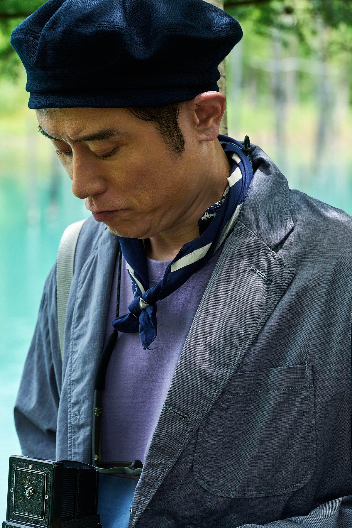 青い池