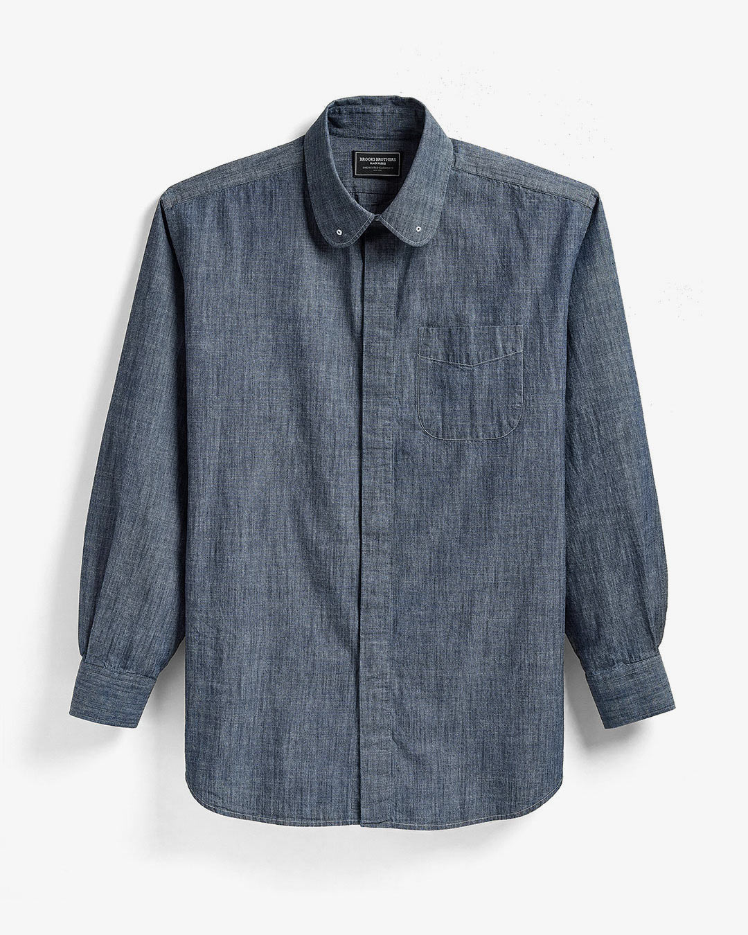 OVERSIZED ROUNDED COLLAR PINHOLE SHIRT ¥61,600