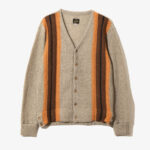 KNIT CARDIGAN - CREPE WEAVE STRIPE ¥37,400