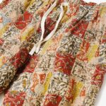 STRING SLACK PANT - BATIK PRINTED PATCHWORK ¥31,900