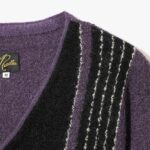 KNIT CARDIGAN - CREPE WEAVE STRIPE ¥37,400