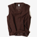 SLEEVELESS V NECK SHIRT - CUTWORK ¥22,000