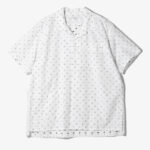 Camp Shirt - White Cotton Alphabet Embroidery ¥36,300