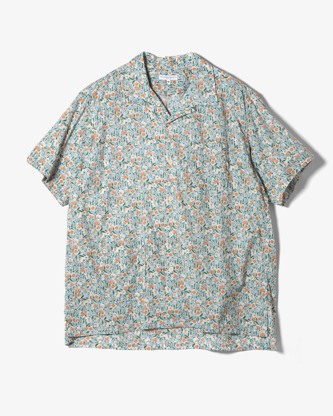 Camp Shirt - Blue Small Floral Cotton Lawn ¥38,500