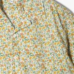 Camp Shirt - Yellow Small Floral Cotton Lawn ¥38,500