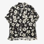 Camp Shirt - Black/Natural Tencel Floral Print ¥36,300