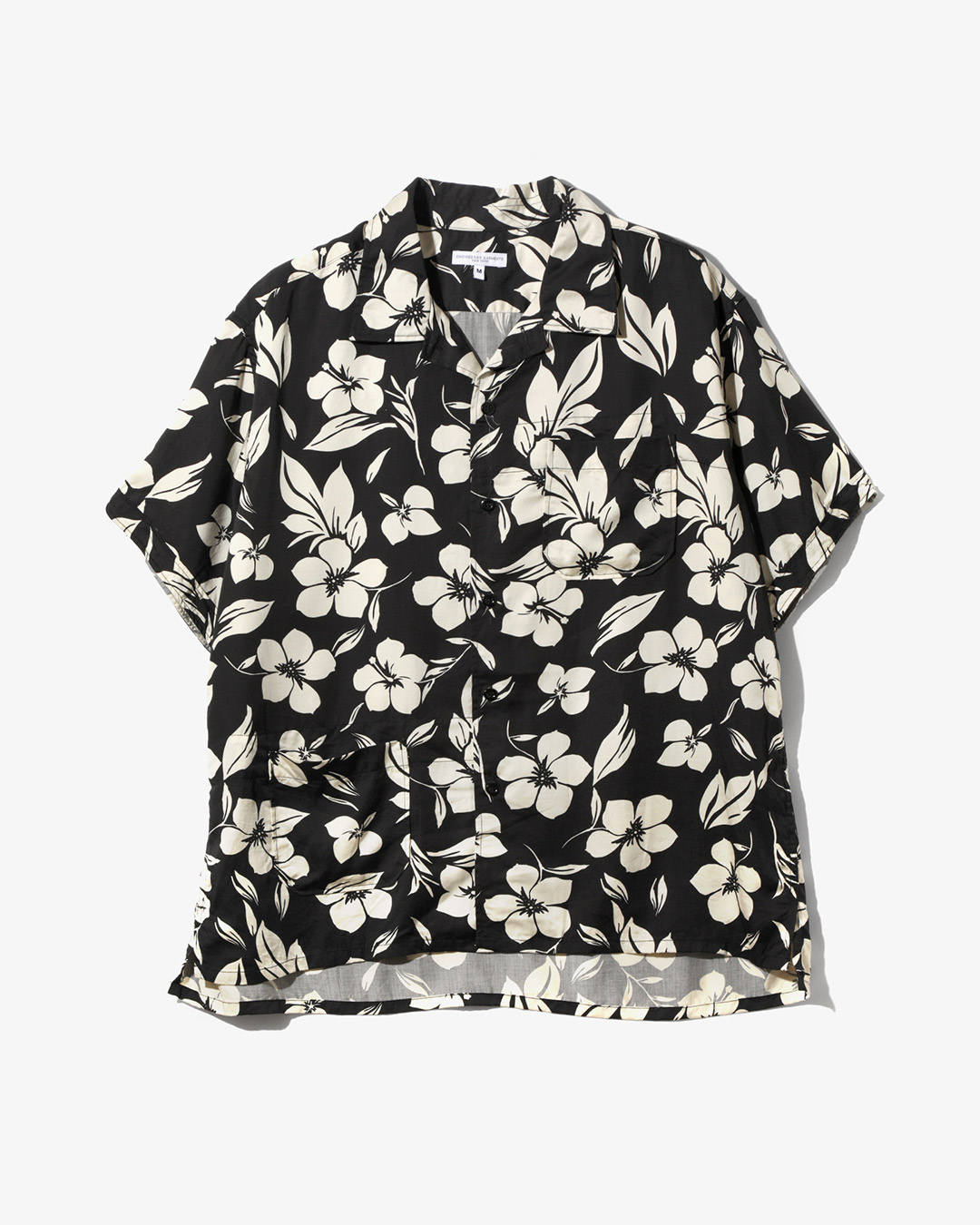 Camp Shirt - Black/Natural Tencel Floral Print ¥36,300