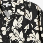 Camp Shirt - Black/Natural Tencel Floral Print ¥36,300
