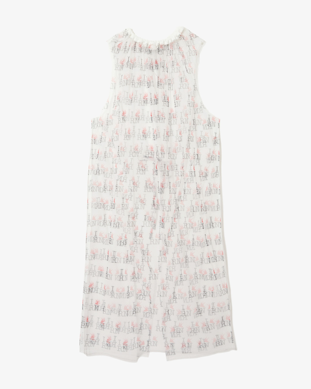 Crew Neck Sleeveless Dress - Original Printed Tulle ¥35,200