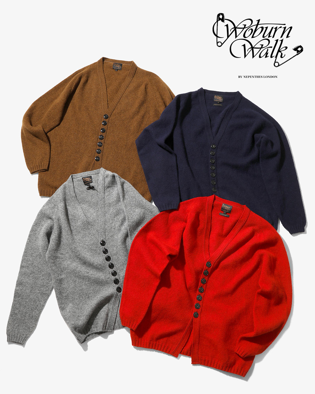 〈WOBURN WALK〉ベーシックながらも個性的なデザインが目を惹くカーディガンが登場